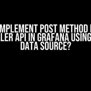 How to Implement POST Method for Unifi Controller API in Grafana Using Infinity Data Source?