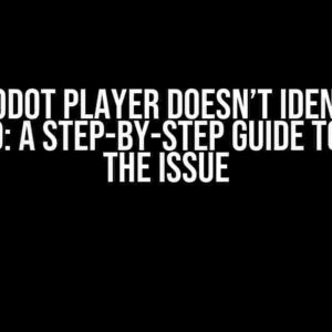 My 2D Godot Player Doesn’t Identify the Ground: A Step-by-Step Guide to Fixing the Issue